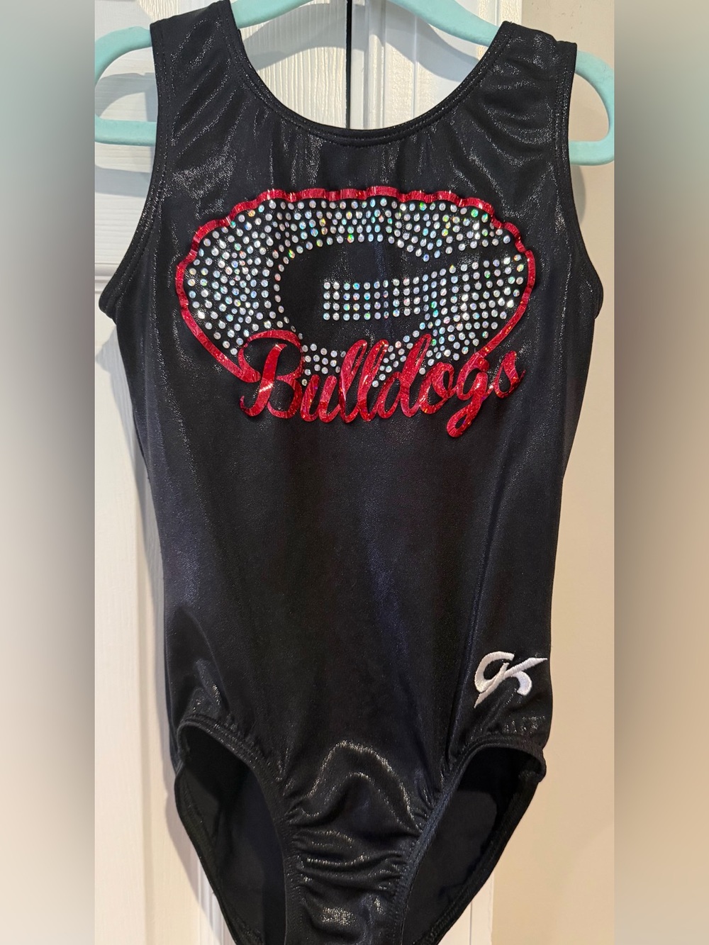 GK Elite Bulldogs Custom Gymnastics Leotard – Child Large (CL) –UGA Camp Leotard